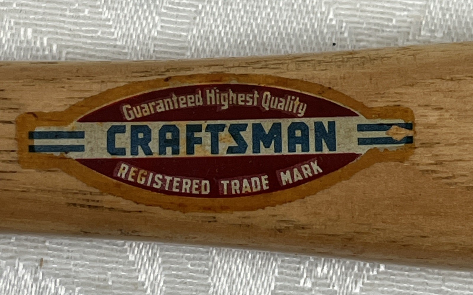 Vintage Craftsman Hickory Wood Hammer Handle 12" #4852 Red Logo NOS