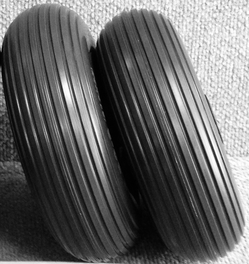 NEW: 2 PERMOBIL AGGRESSIVE SOLID CASTER TIRES for F3, F5, M5 210x65 (2.50-3).