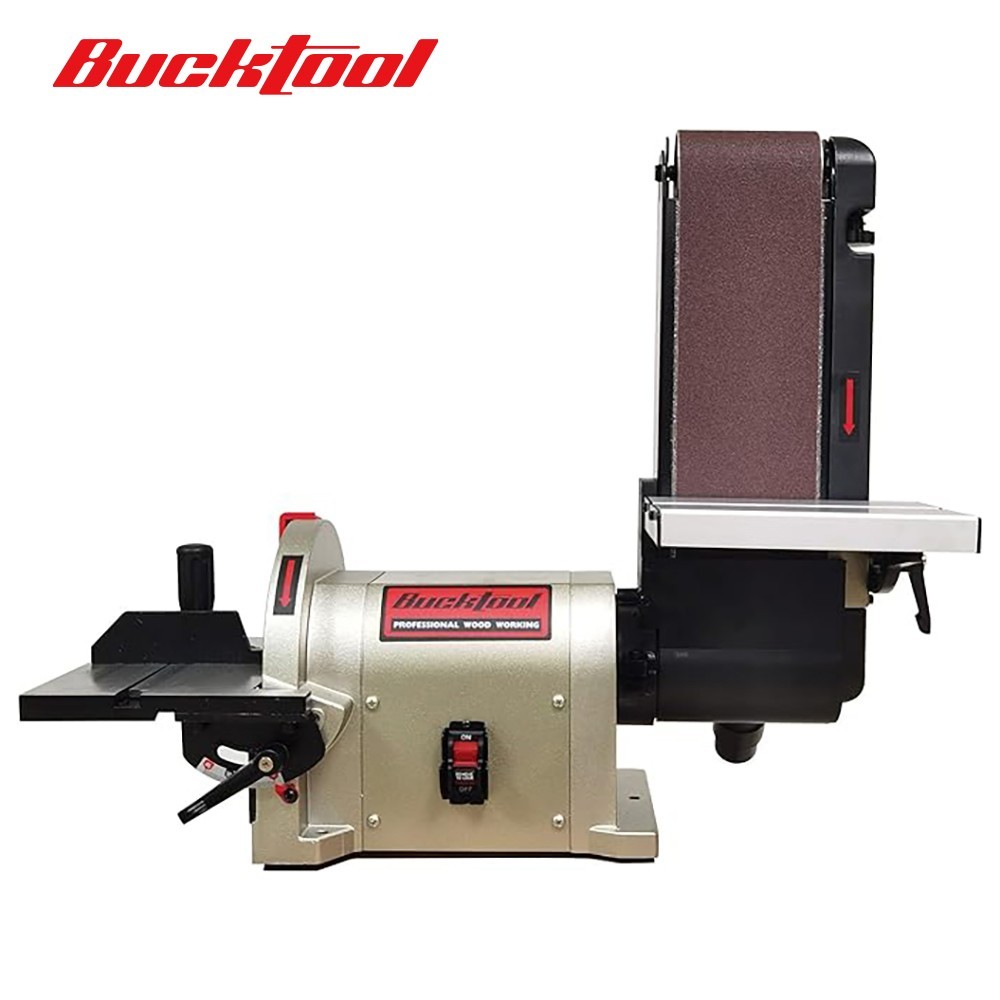 BUCKTOOL 3/4HP Bench Belt Sander with Direct Drive, 4x36 in. Belt & 8 in. Disc