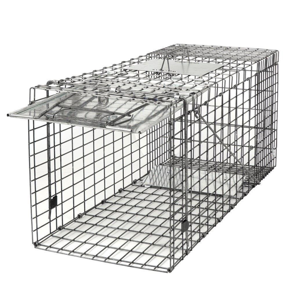 Live Animal Cage Trap 32" X 12.5" X 12" Humane Rodent Raccoon Cage w/Iron Door