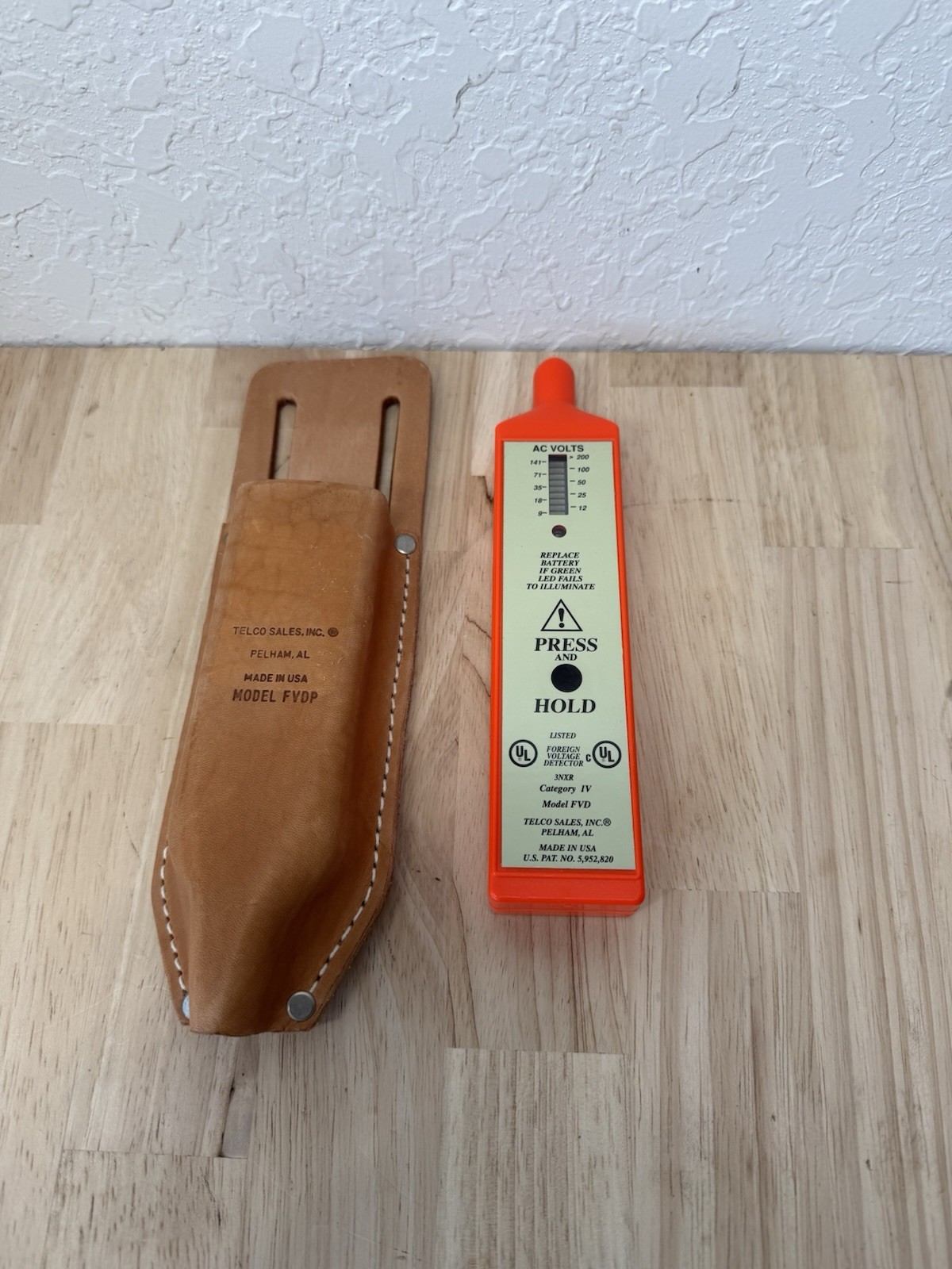 Telco Sales Foreign Voltage Detector 3NXR Model FVD  W/Leather Cover