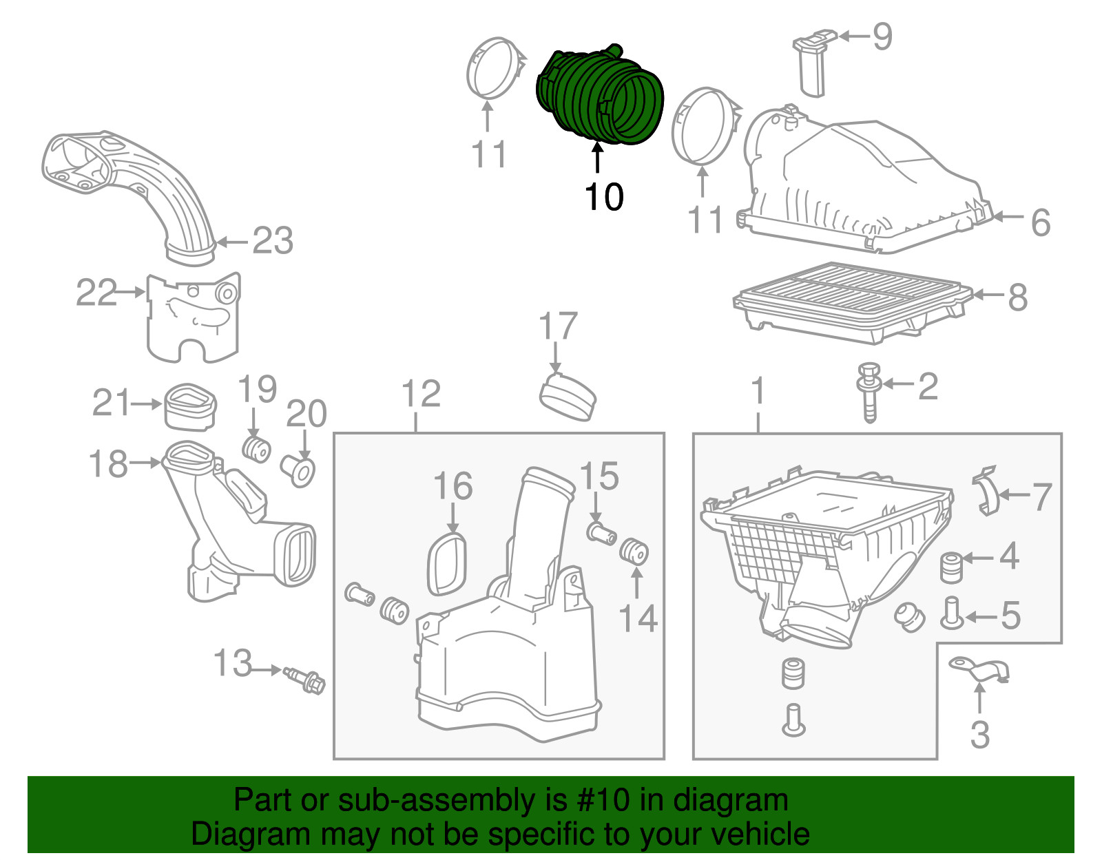 2015-2020 Genuine Acura TLX - Tube Air Flow 17228-5J2-A00