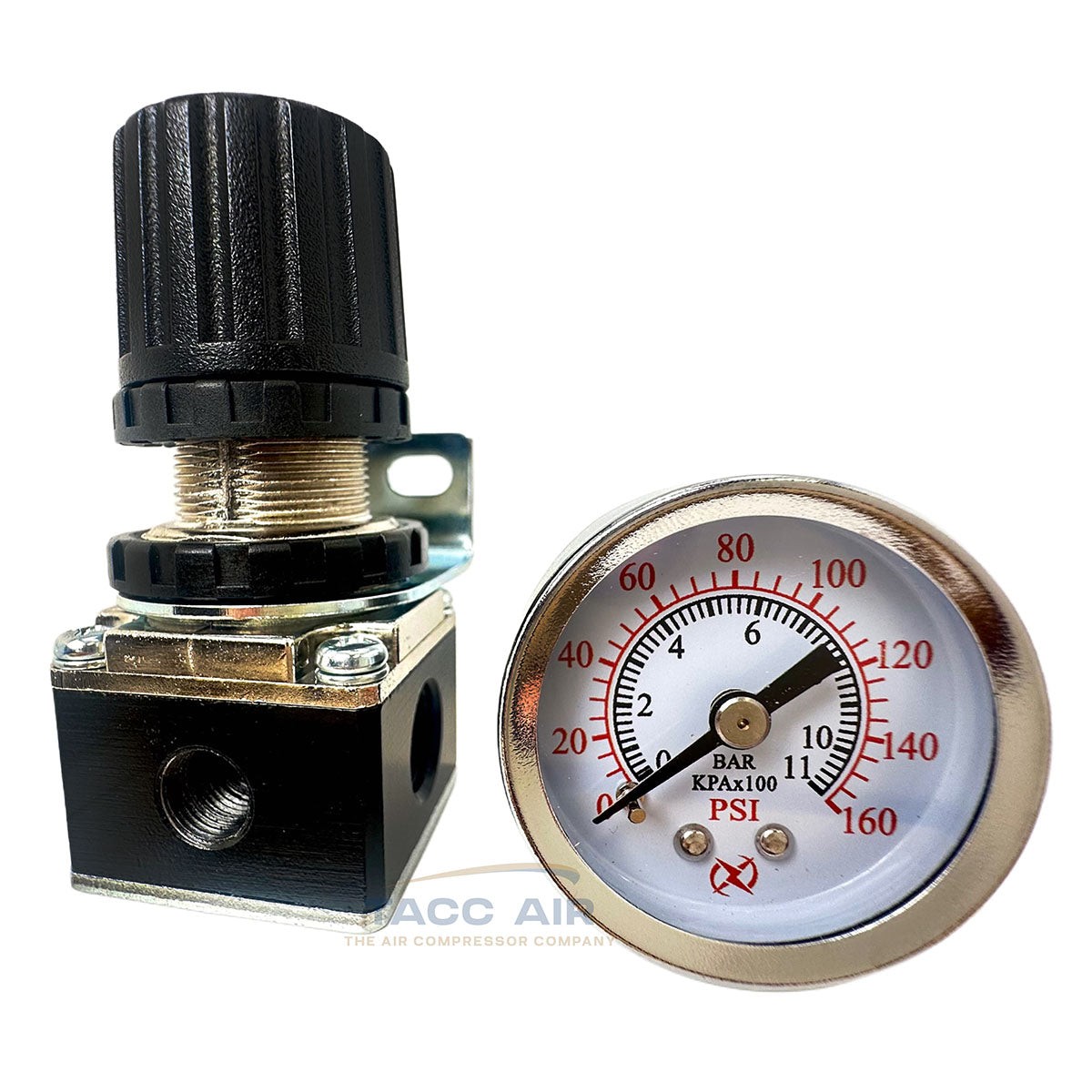 New 1/4" Mini Pressure Regulator W/ Gauge For Compressed Air compressor