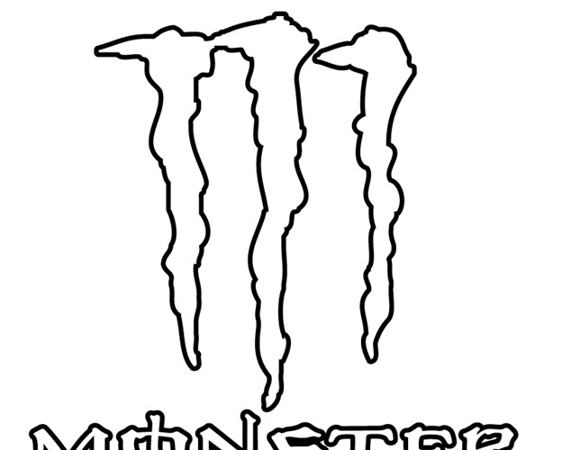 Monster Energy, White, Vinyl Die Cut Sticker