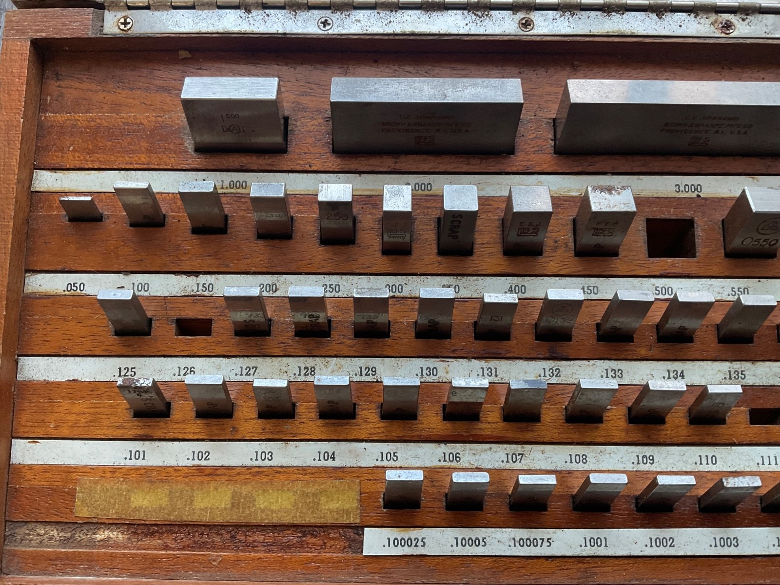 Johansson Brown & Sharpe 84 pieces Gage Set - Scrap only, Missing 3, Extra 3