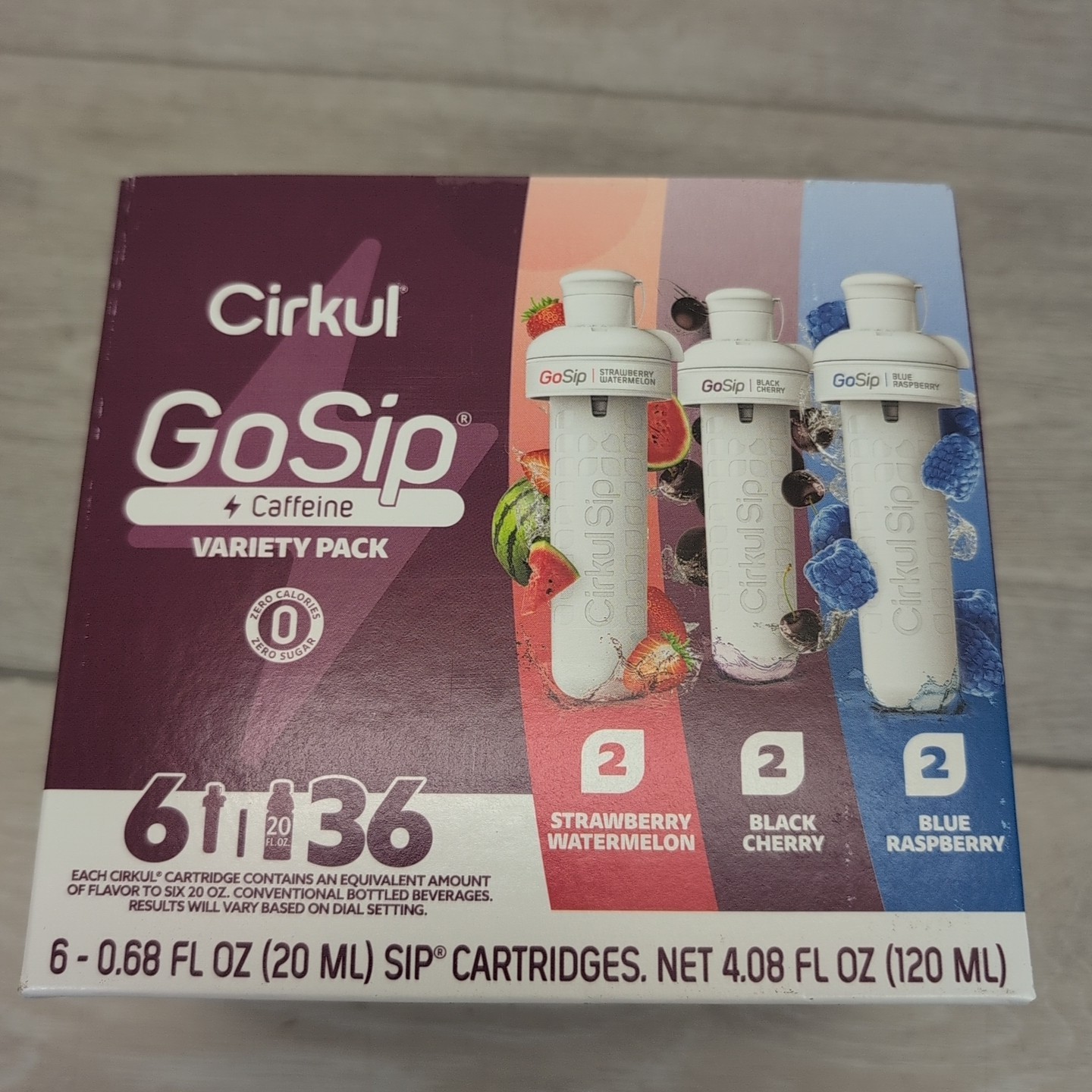 Lot Of 2 Cirkul Go Sip Six Pack flavor cartridges Caffeine Exp 8/2027 Brand New