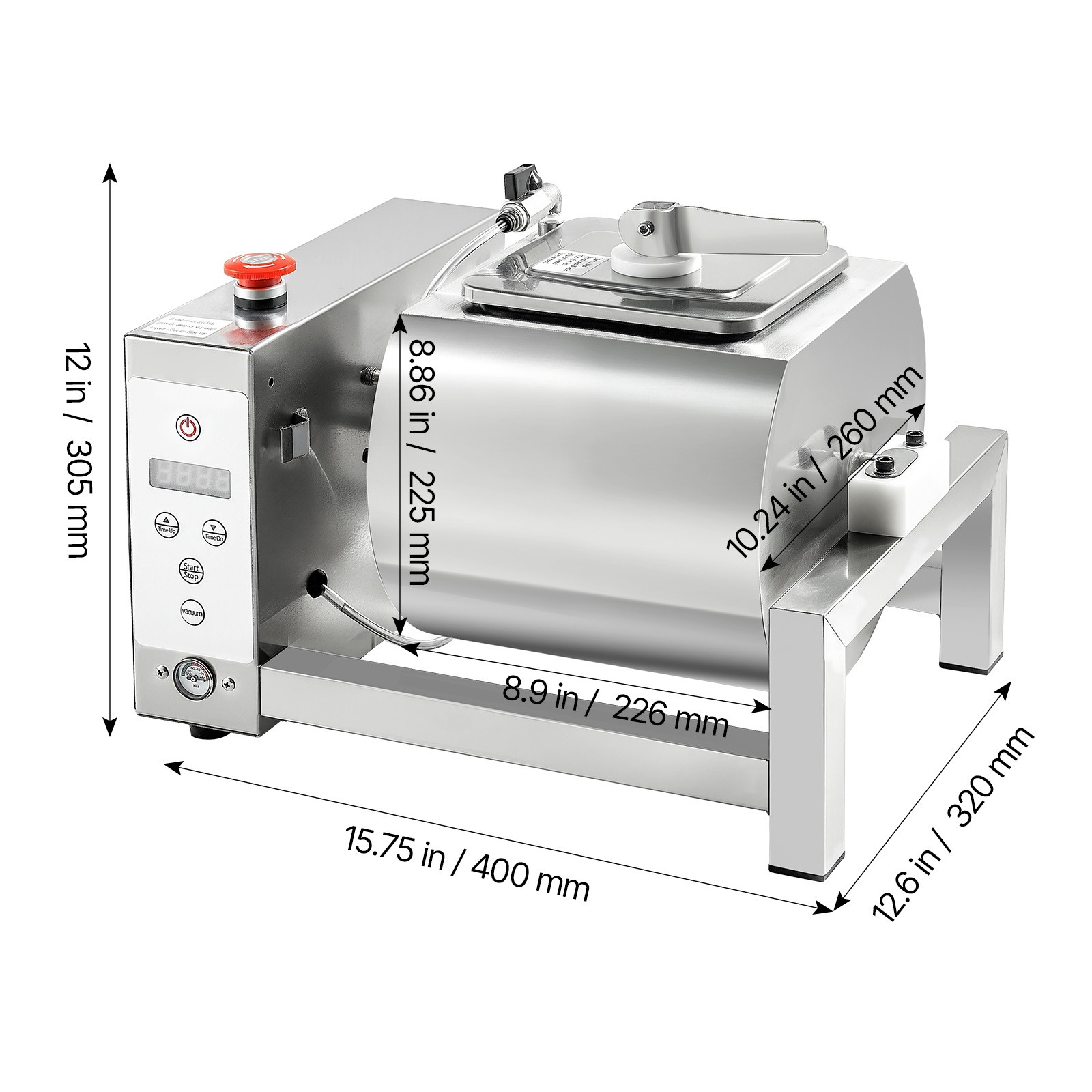 Vacuum Meat Tumbler Marinator Machine 10L Chicken Steak Fish Marinating Machine