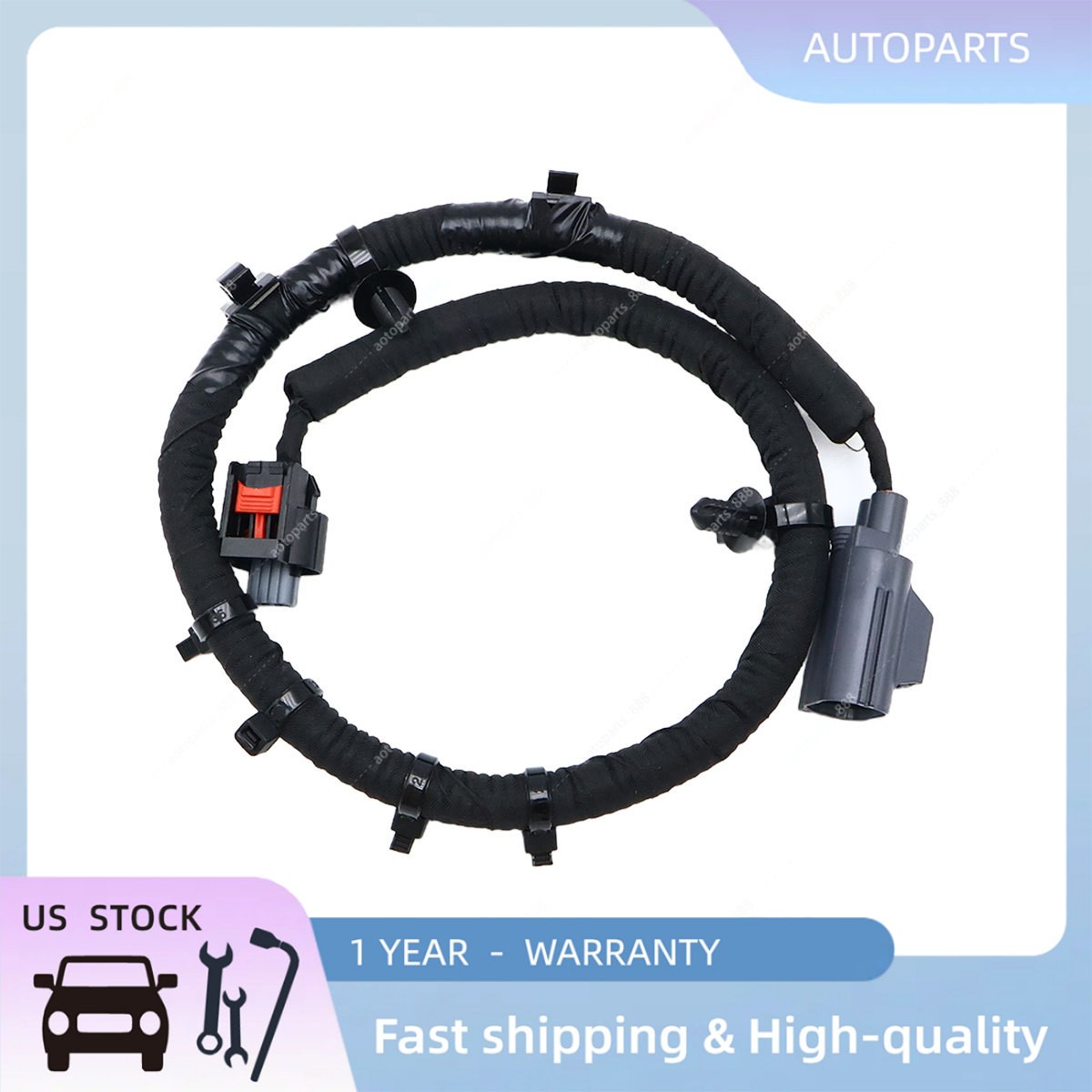 Fit 15-24 Ford Edge LEFT Rear Parking Brake Jumper Wiring Harness