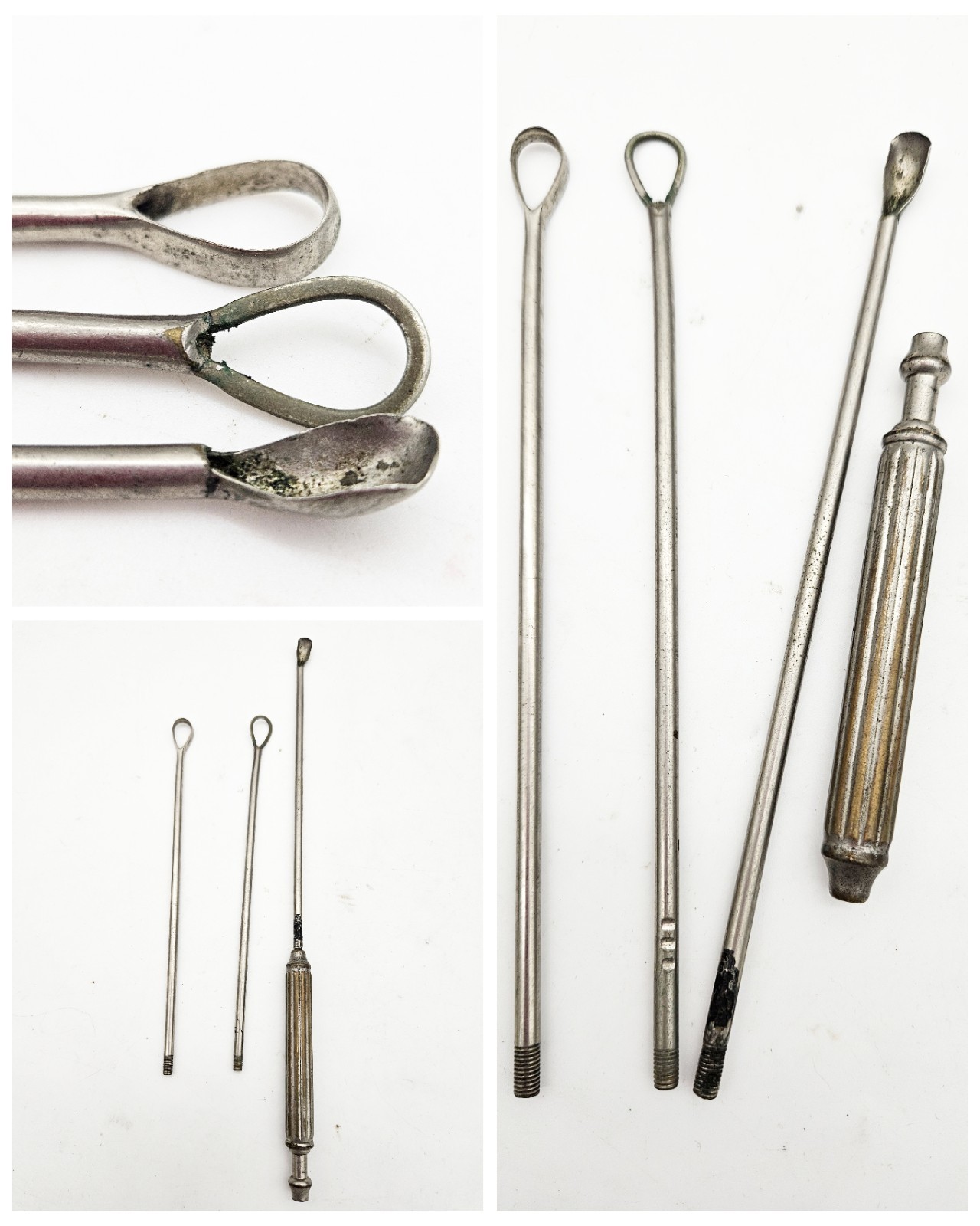 Antique Surgical Set Medical Scalpel Forceps Instrument Tool Case Bausch & Lomb