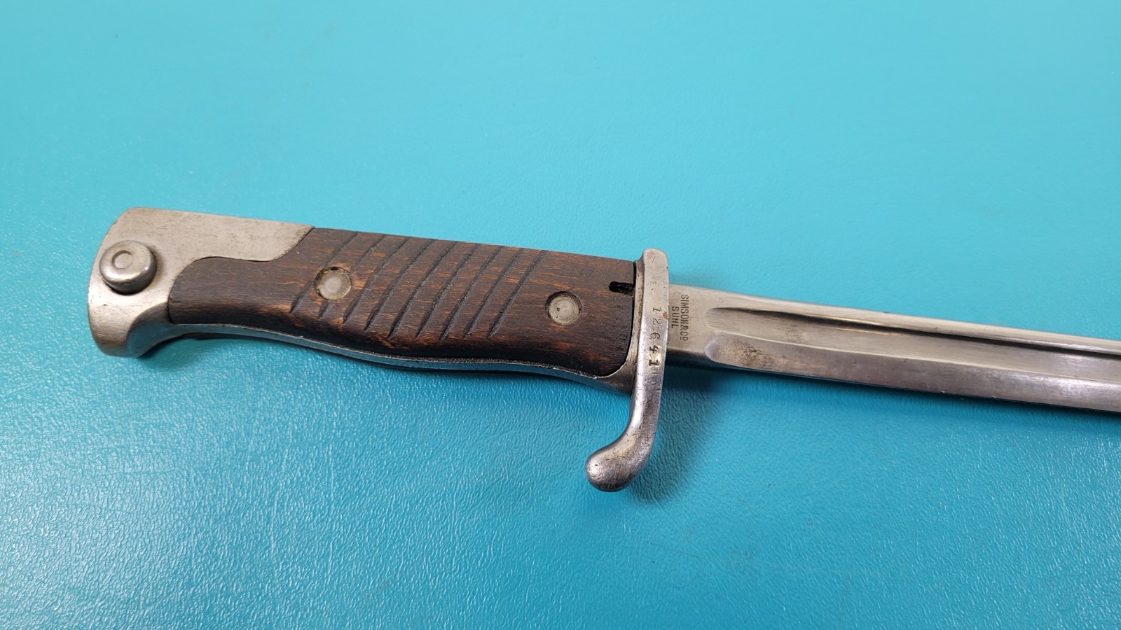 Rare WWI Peruvian Model 1909 Quillback Bayonet Simson & Co. Suhl TR731