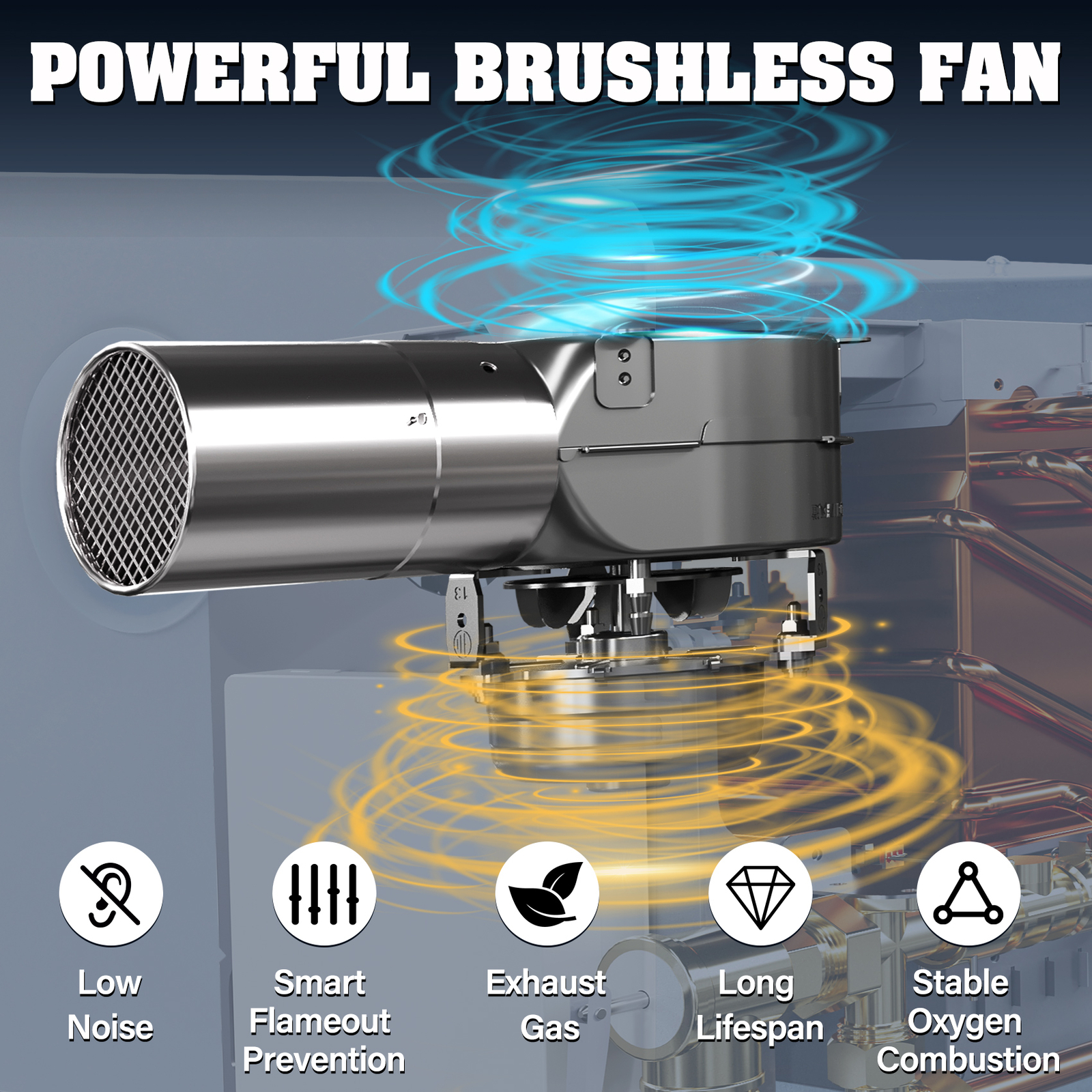 TCFUNDY RV Tankless Water Heater Propane Gas 2.6GPM 65000BTU with Controller