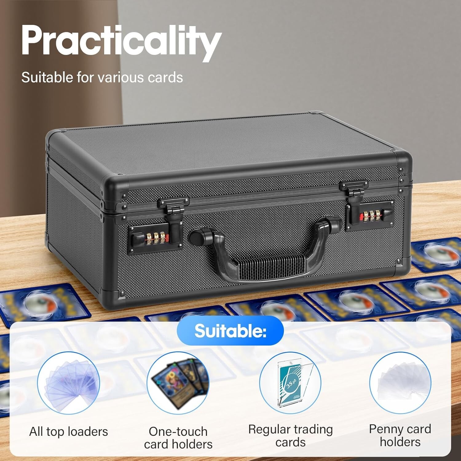 PSA Graded Card Storage Box Case For 140+ Sport Trading Slabs Protector 4 Row