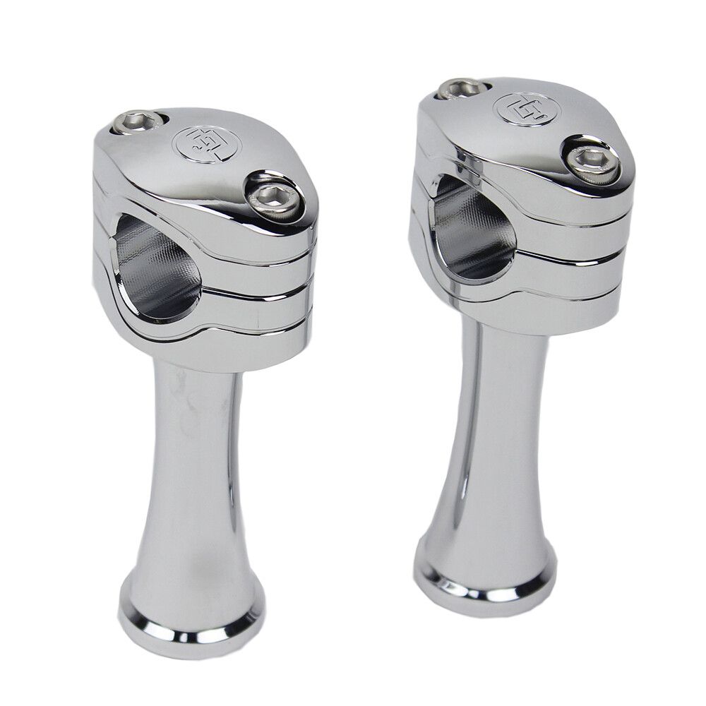 Aluminum 4.3'' Risers 1.0" Handlebar Clamps for Harley Softail FXST FXBB Dyna