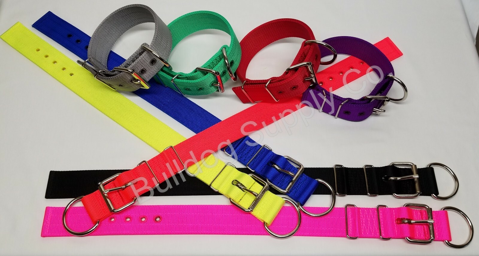 2" 3-Ply Nylon Heavy Duty Dog Collar for Pit Bull & Large Breeds