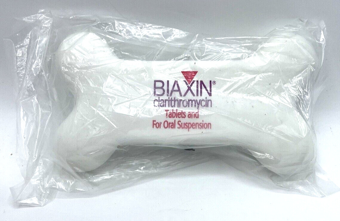 Vintage BIAXIN Pharmaceutical Drug Rep Bone Stress Relief White NOS