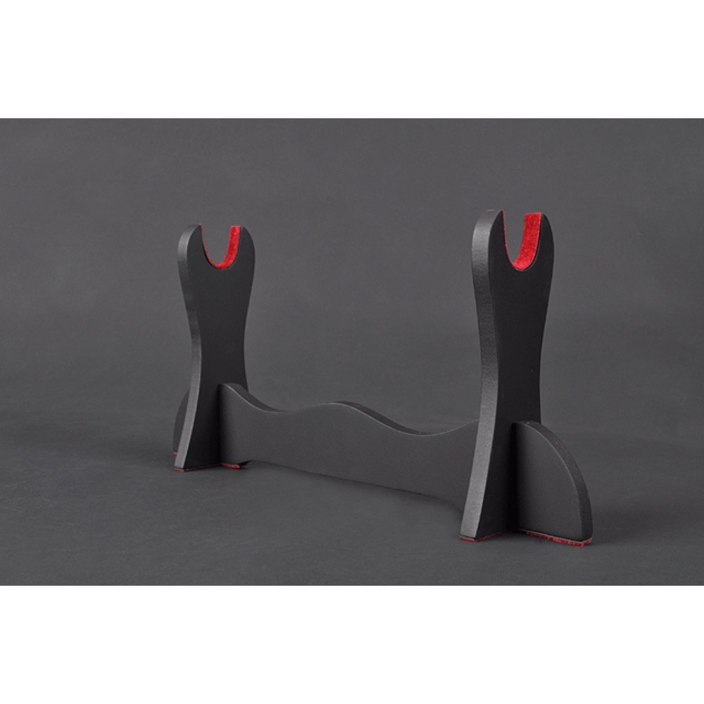 SINGLE TIER BLACK SWORD STAND Red Felt Prevents Scratches