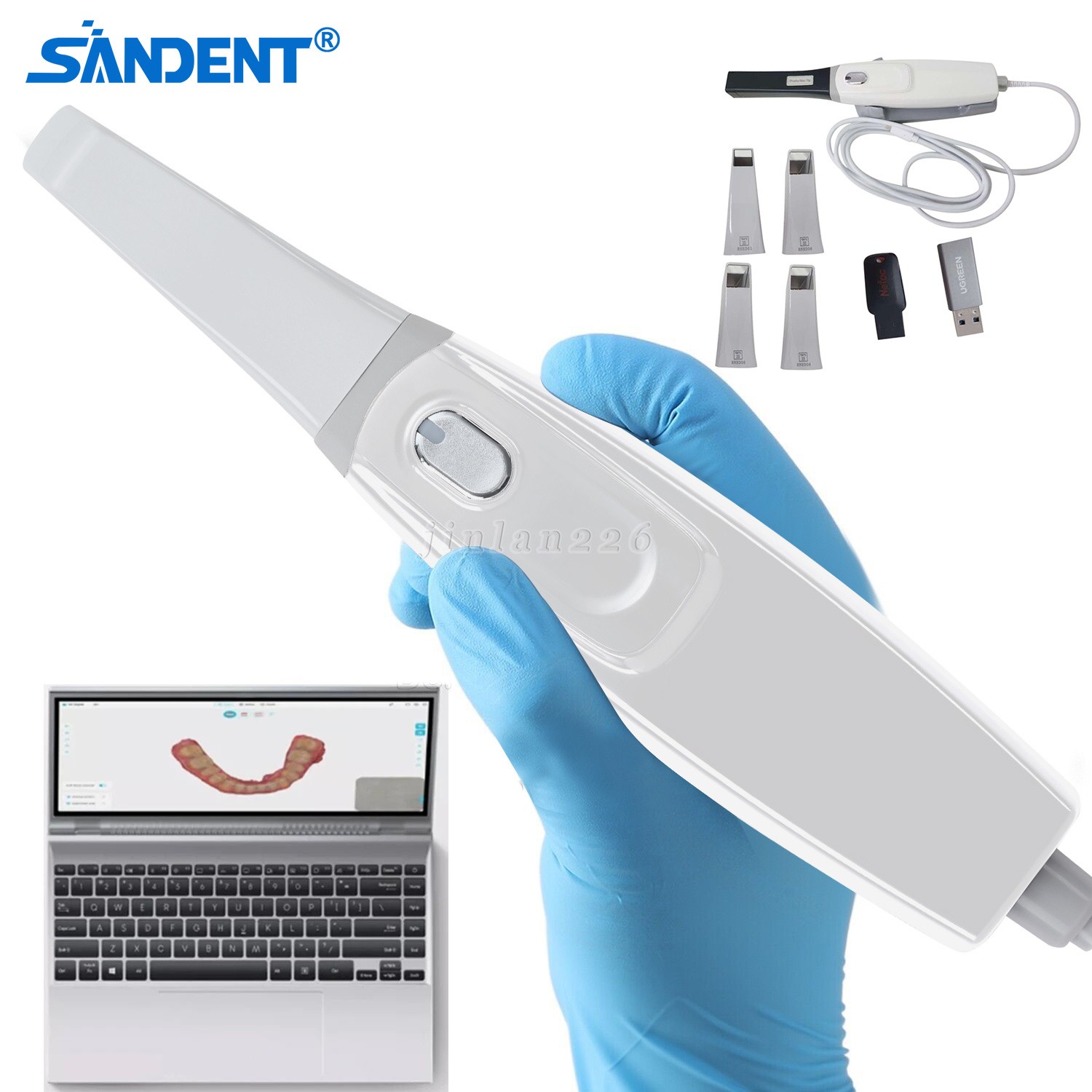 Intraoral Dental Scanner -Free Shipping Real-time Display Software w/Scanning SW