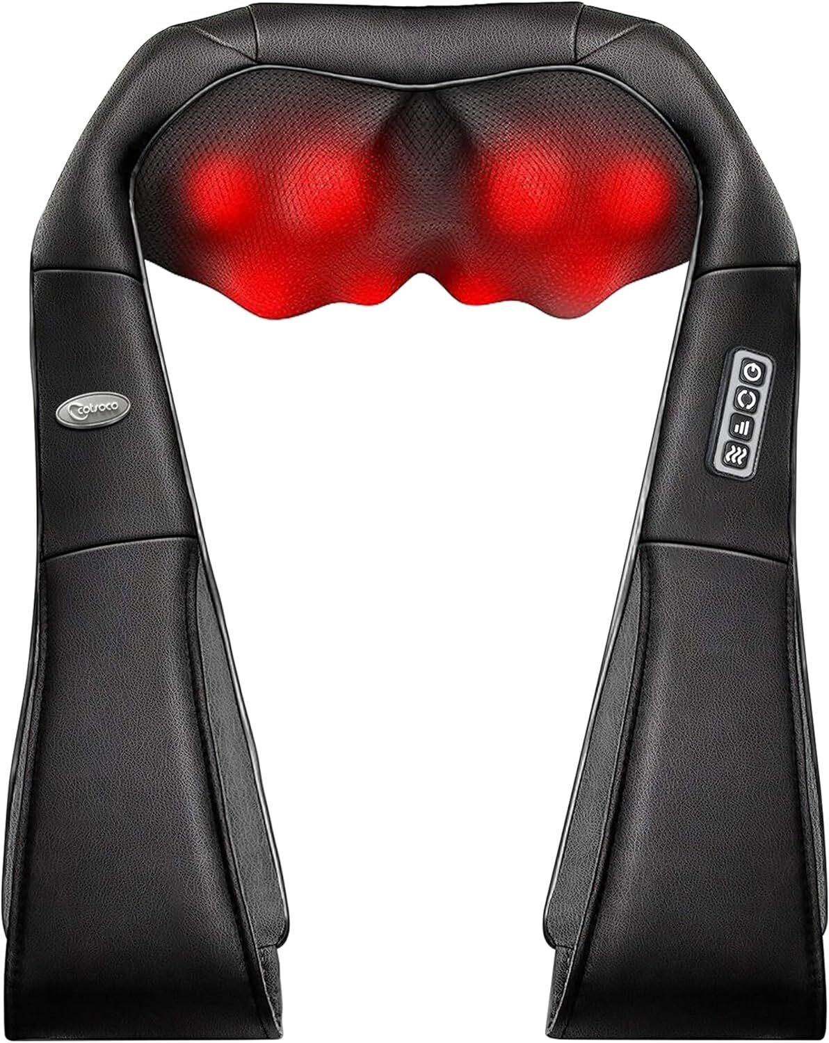 Shiatsu Back Neck and Shoulder Massager with Heat Deep Tissue 3D Kneading Pillow