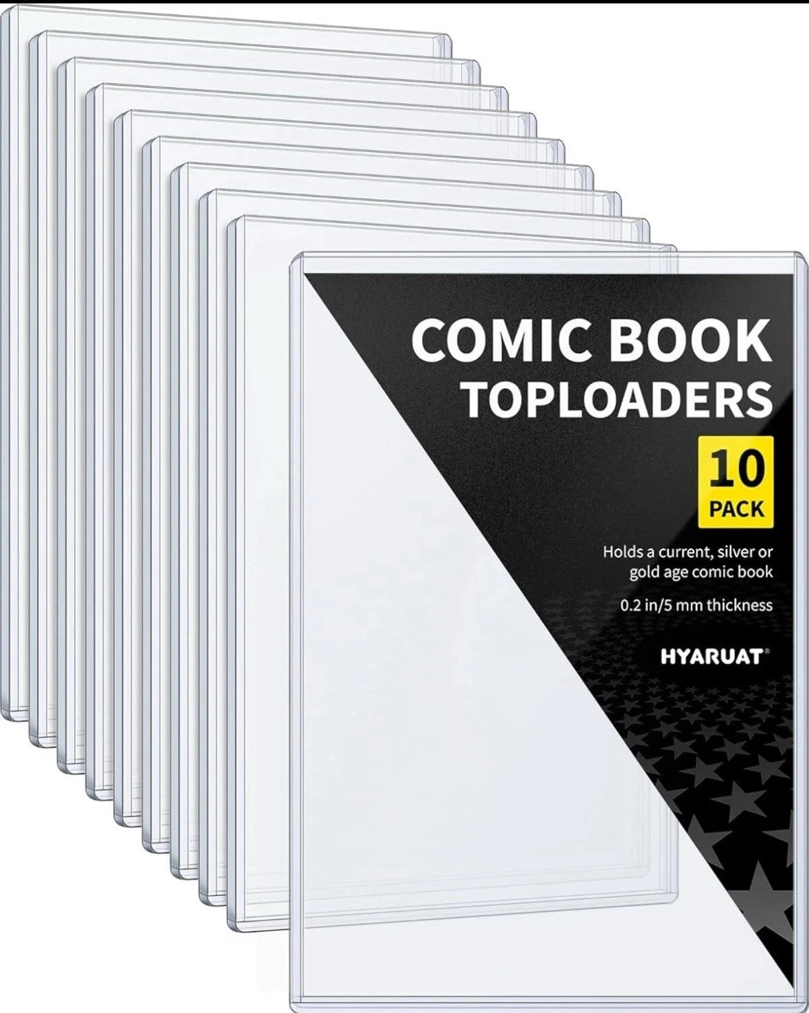 10 Pack Comic Book Top Loaders Protector Hard Case Sleeve Silver Fast US Ship