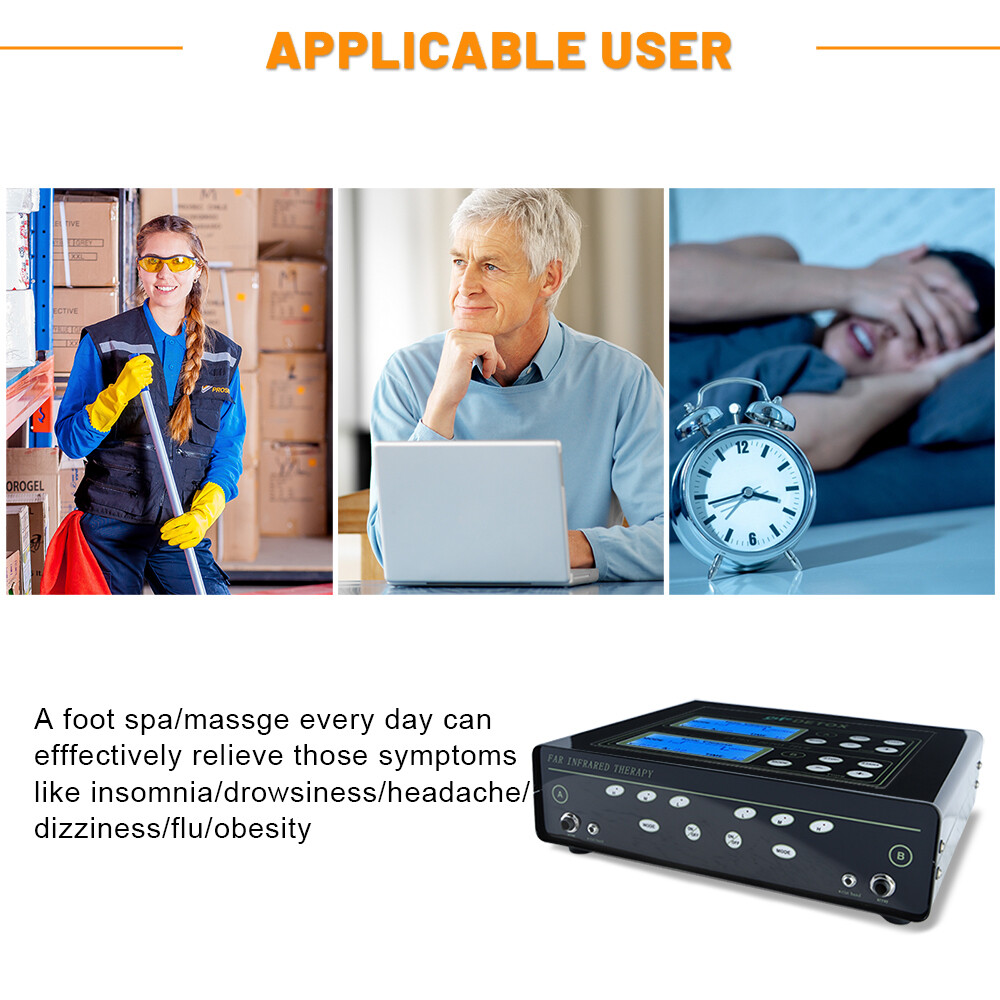 Upgraded Dual Detox Ionic Foot Bath Spa Cleanse Machine with New Infrared Belt