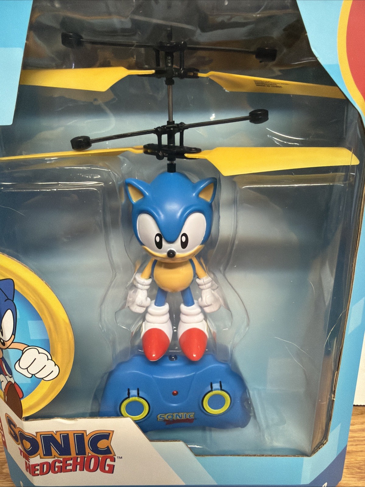 Classic Sonic The Hedgehog HELI-DRONE FLYER Inc Remote Control Hand Sensor NEW