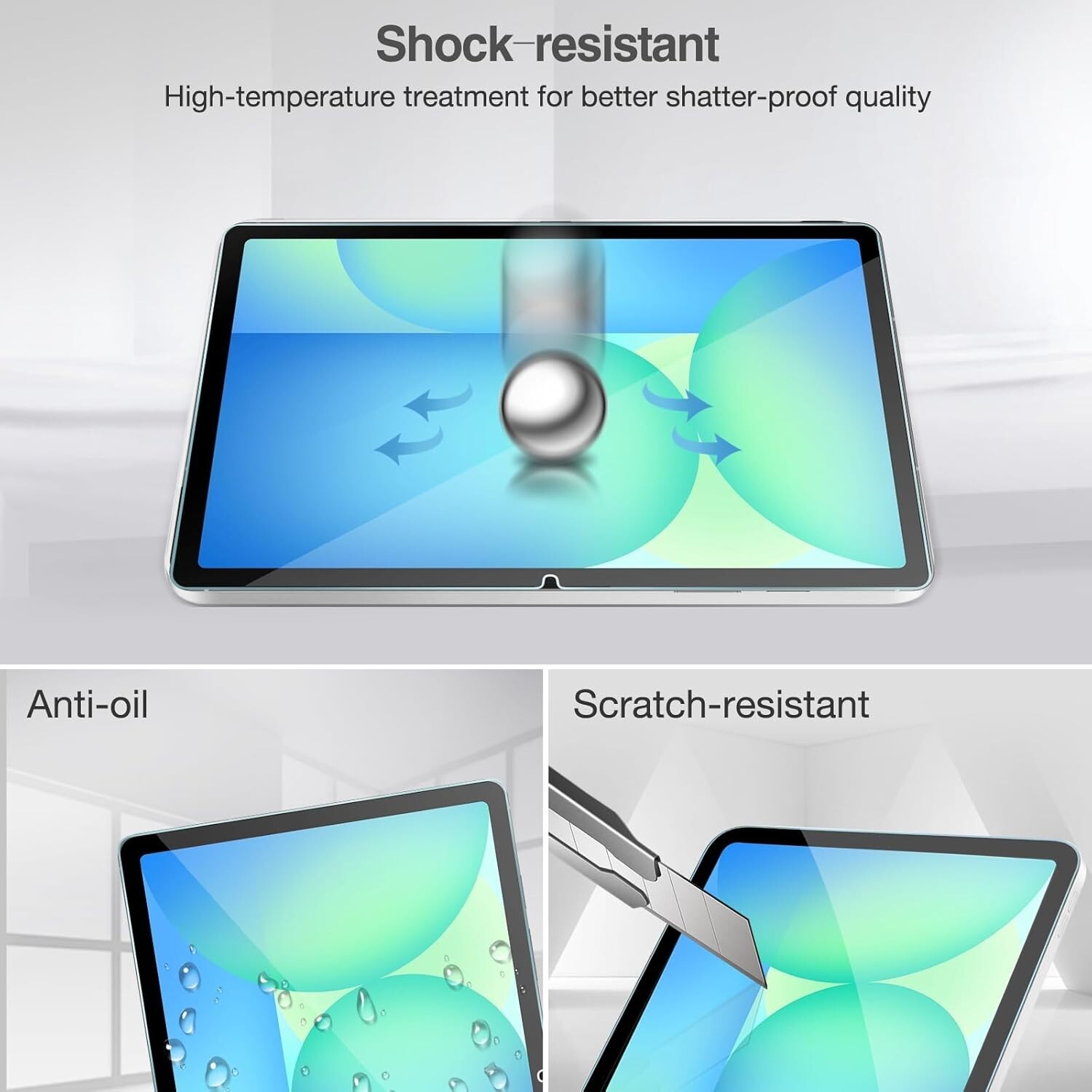 (2 PCS) Samsung Galaxy Tab S10 FE 5G 10.9'' inch Screen Protector Tempered Glass