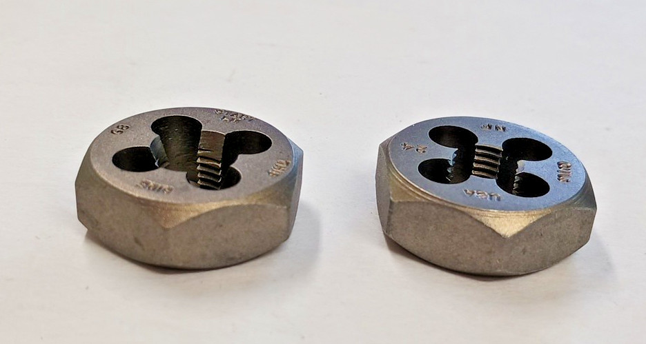 Hanson 3/8-24 Hex Die USA 2 Pcs