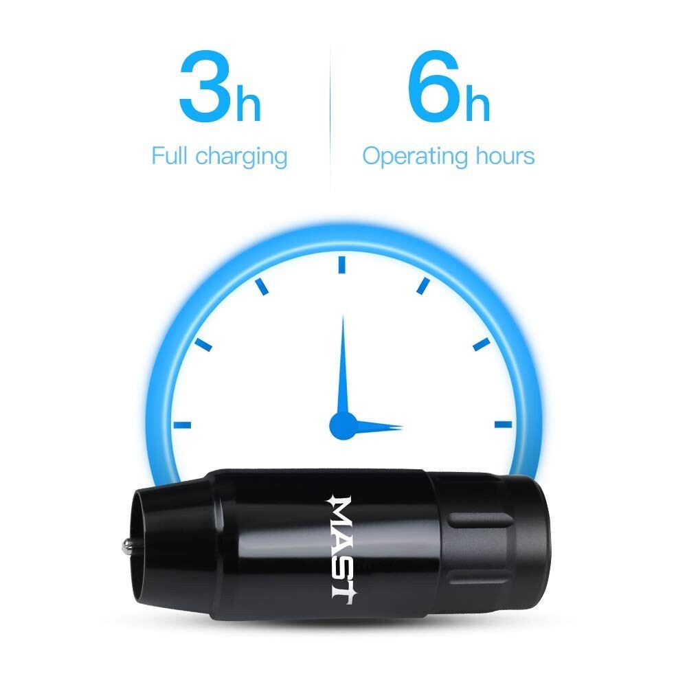 Mast Tour Tattoo Pen Kit Wireless Tattoo Machine Gun Kit with Short Tattoo Pen