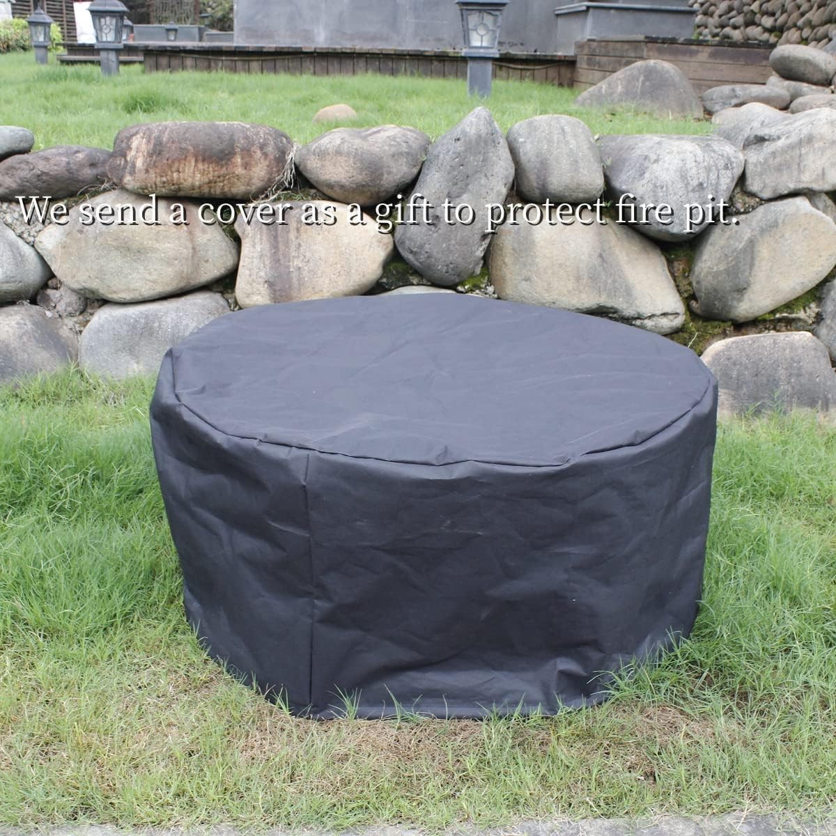 36 Inch Fire Pit with 2 Grills, Wood Burning Fire Pits for Outside with Lid