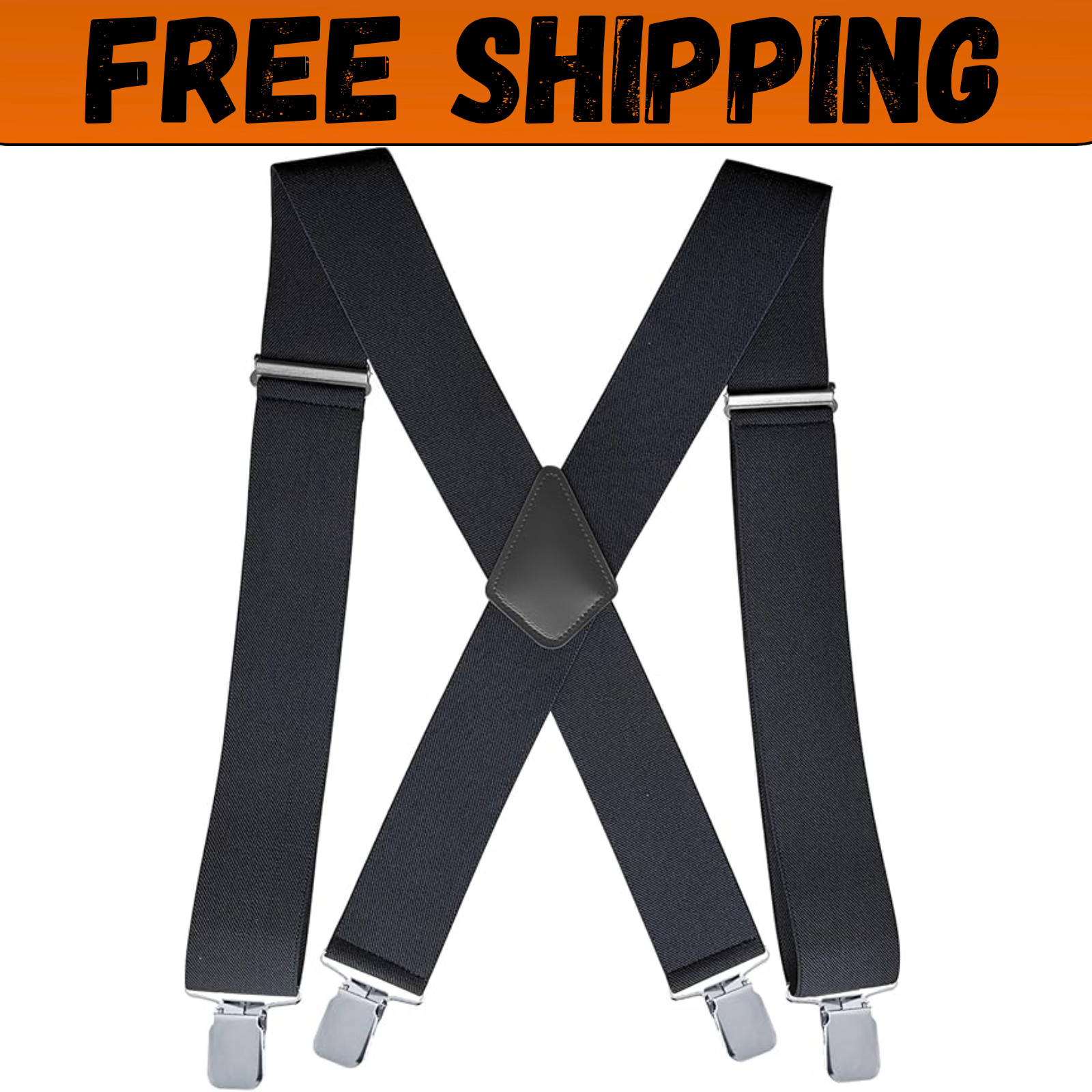 2Inch Men'S Heavy Duty Suspenders with Strong Clips Adjustable X-Back for Work J