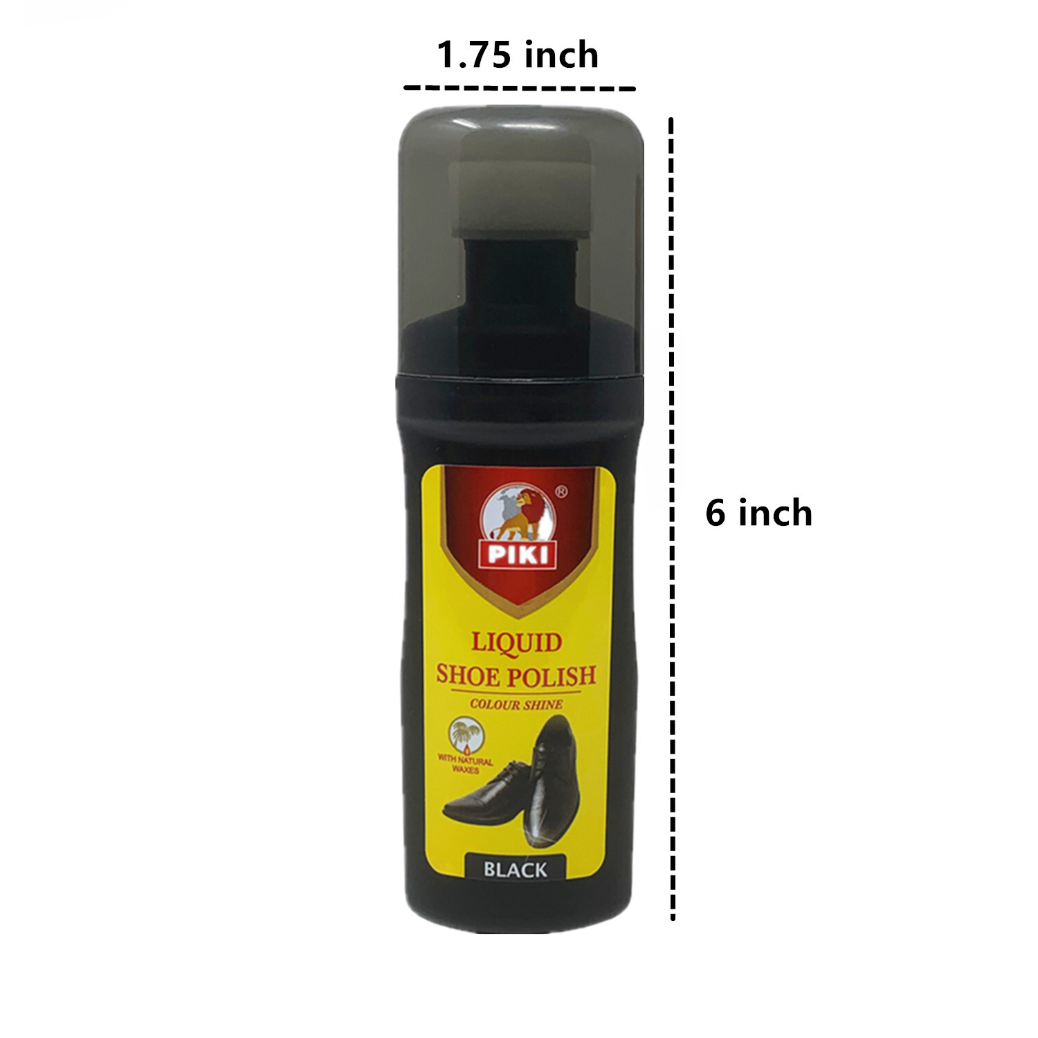 1-4 Pack of PIKI 60ML Shine Instant Liquid Shoe Polish (Black And Brown)
