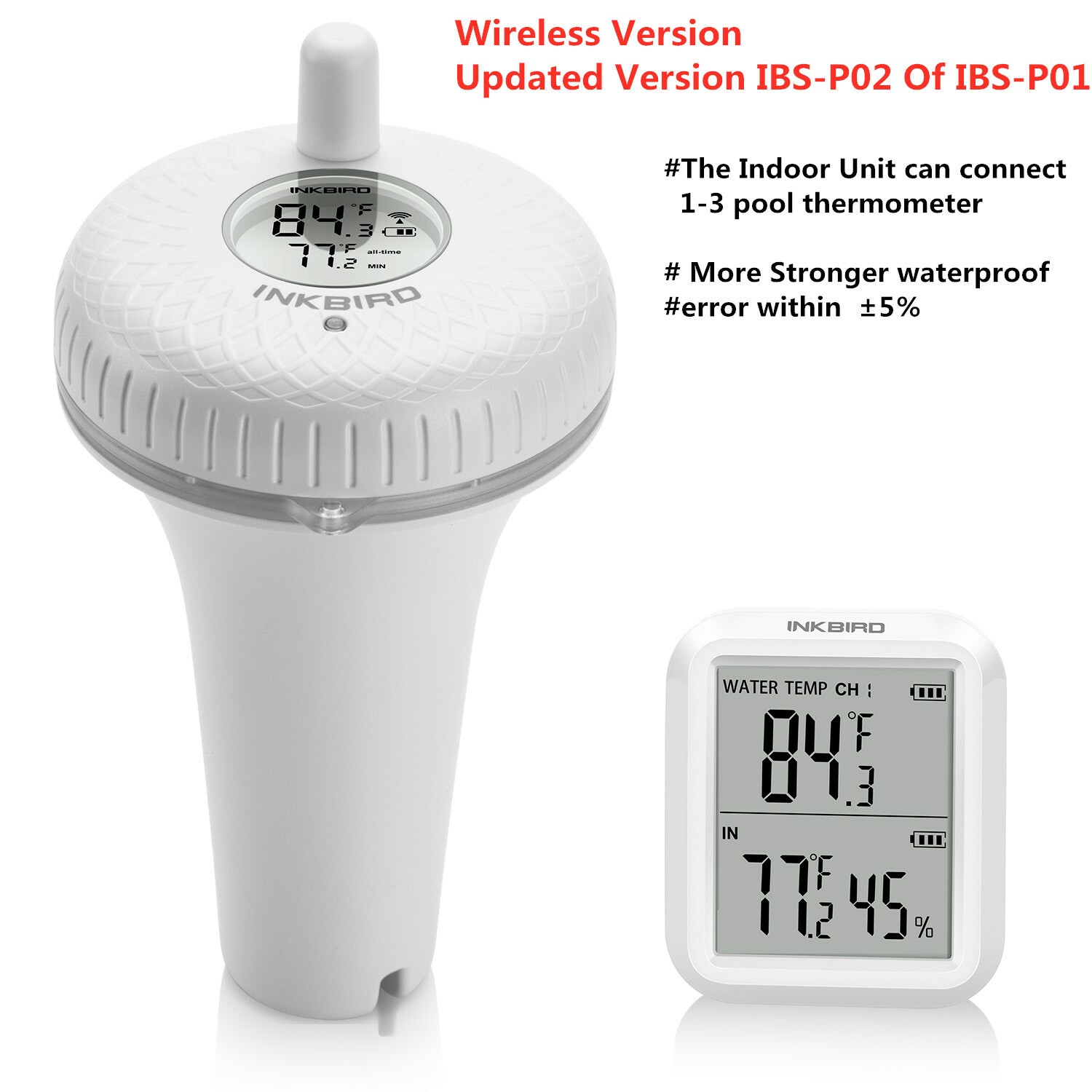 Floating Spas Thermometers Wireless Remote Swimming Pool Water Temperature Test