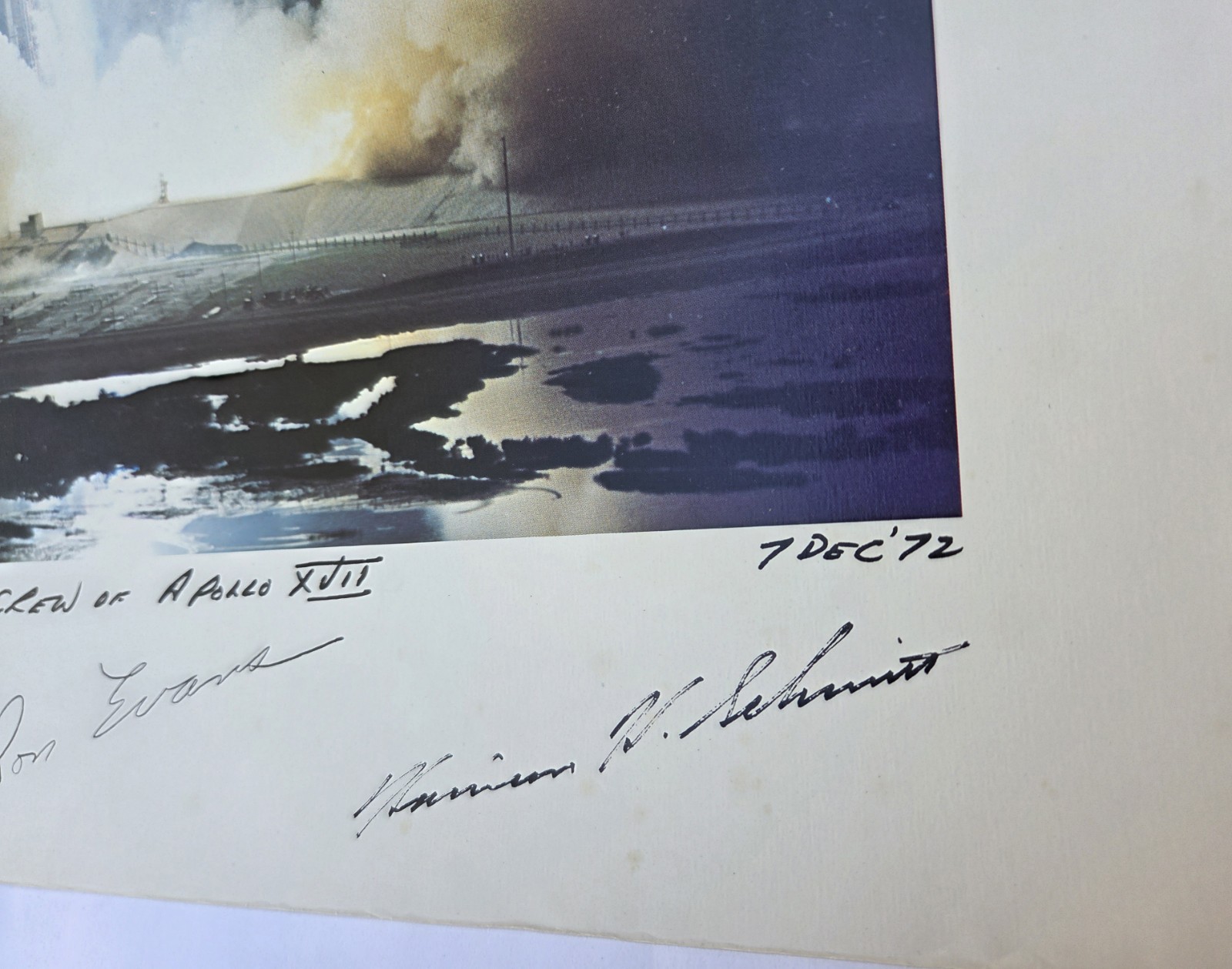 Vintage 1972 NASA Apollo 17 Mission Crew signed Photograph Print Denver Div