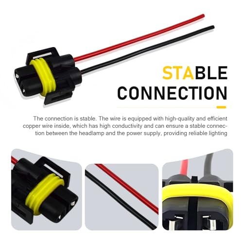 WZP Female Adapters Wiring Harness Sockets, 9005 9006 9012 HB3 HB4 Bulb 2PCS