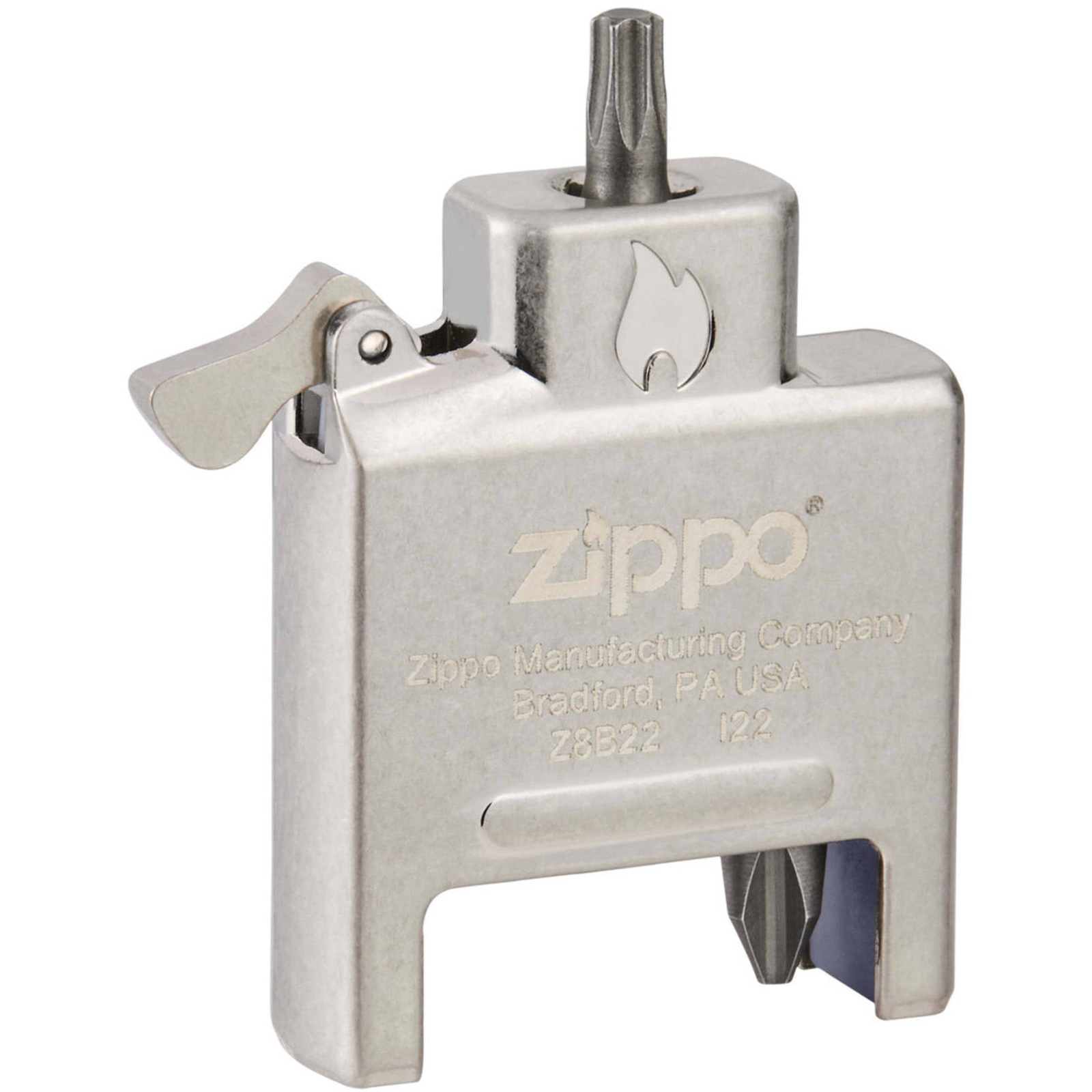 Zippo Lighter Insert Everyday Carry Bit Safe 4-in-1 Functional Screwdriver 65701