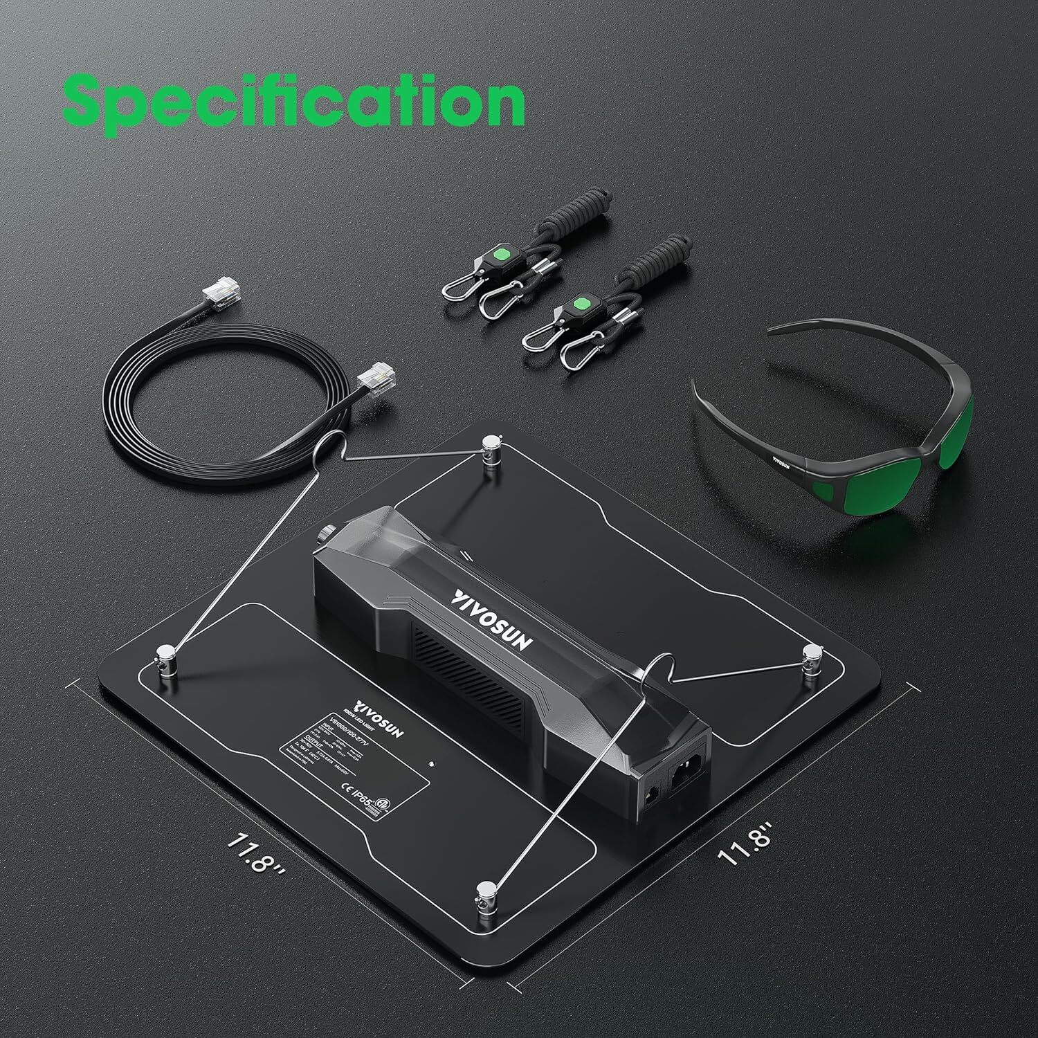 VIVOSUN 5x5FT Complete Roof Grow Tent kit & 100W Grow Light 6" Air Filter Fan