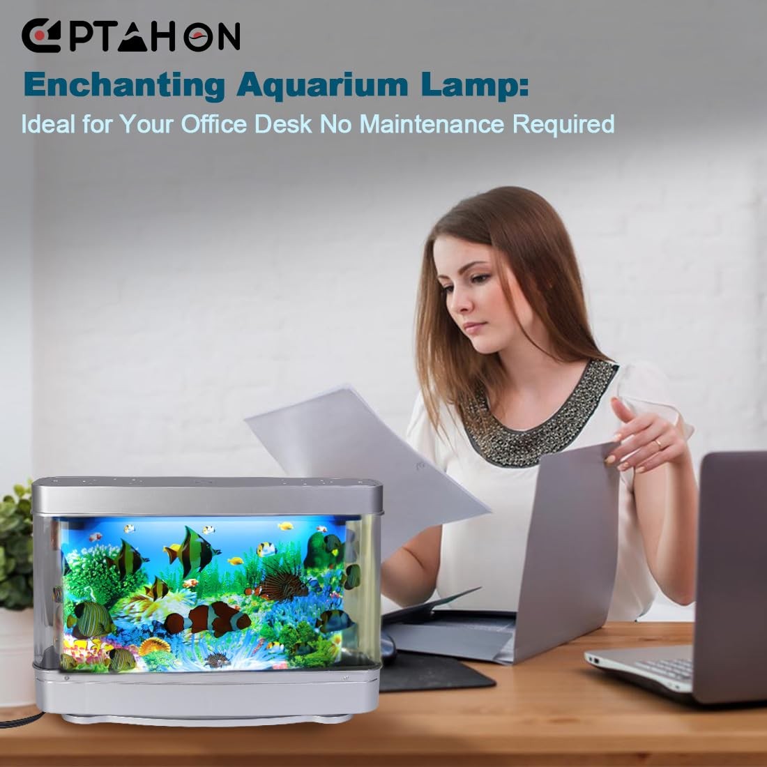 PTAHON Artificial Tropical Fish Decorative Moving Aquarium Lamp - Virtual Oce...