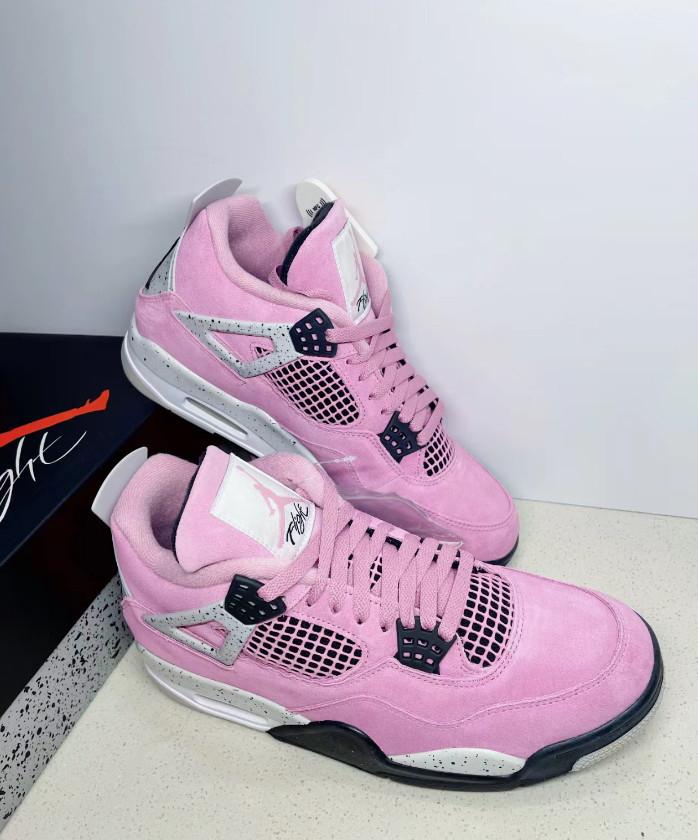 Jordan 4 Retro Pink Men/Women Mid Top Basketball Shoes