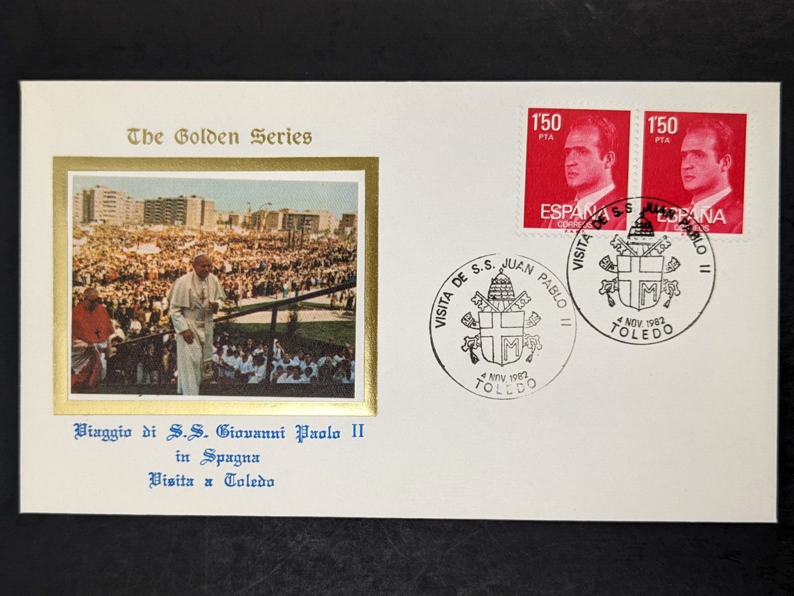 Pope John Paul II, The Golden Series Trip to Spain, 18 Covers Plus Stamps