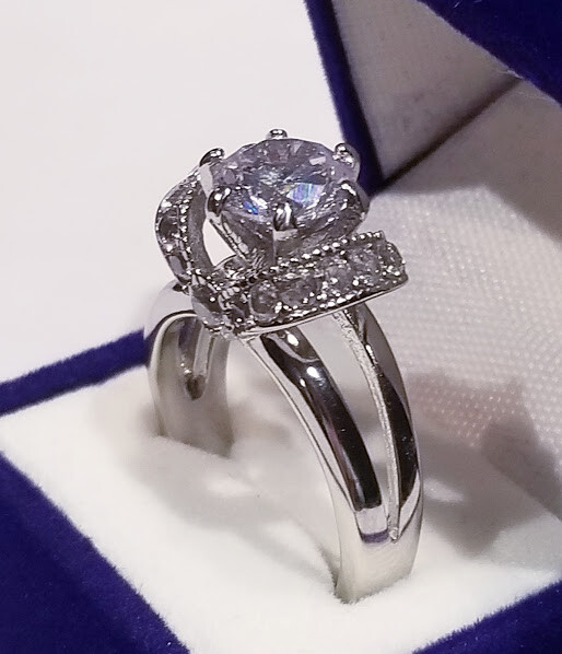 CLEARANCE SALE! 3.20 Ct LC Moissanite Solitaire Engagement Ring Stainless steel