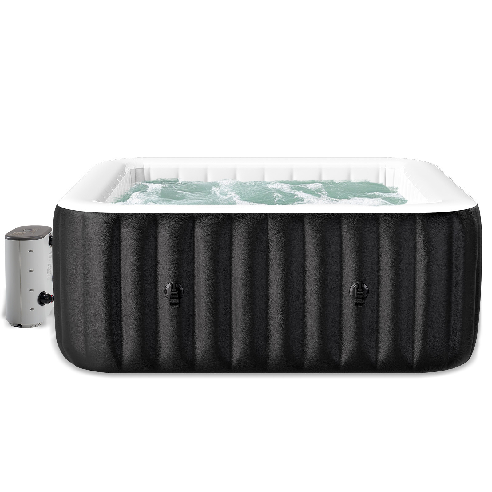 NAIZEA 240 Gallon Inflatable Hot Tub 6 Person Control Panel With 130 Bubble Jets