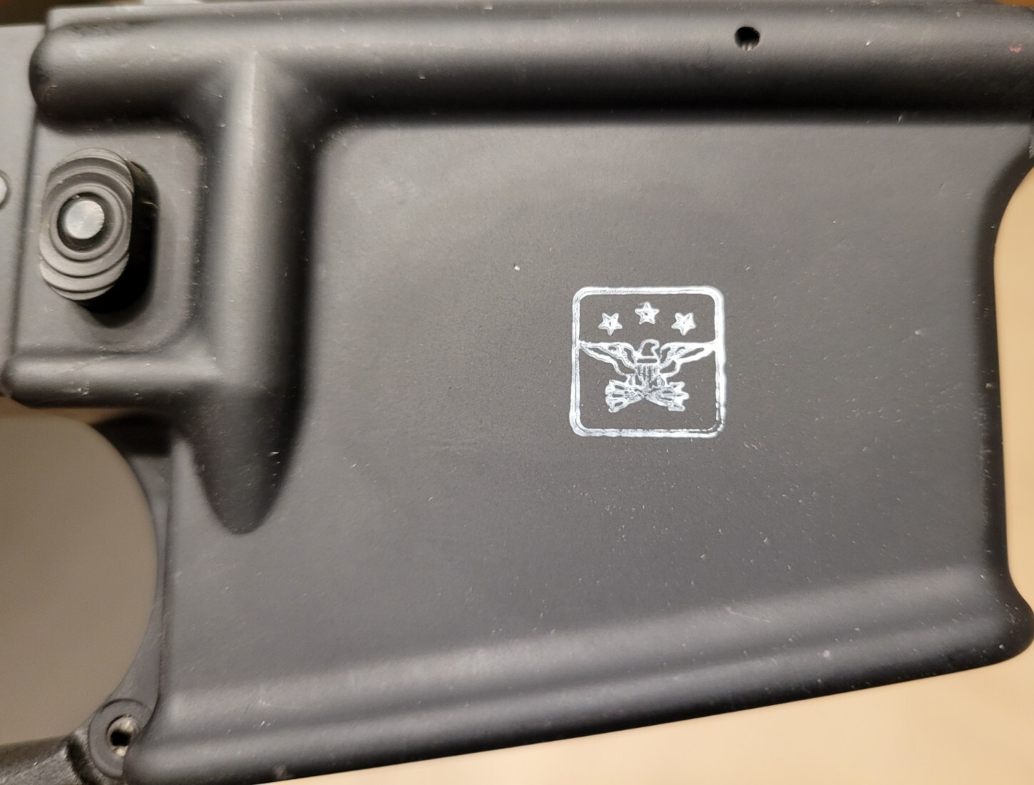 1/2 inch Department of Defense Acceptance Ink Stamp Eagle 3 stars Vietnam - 1993