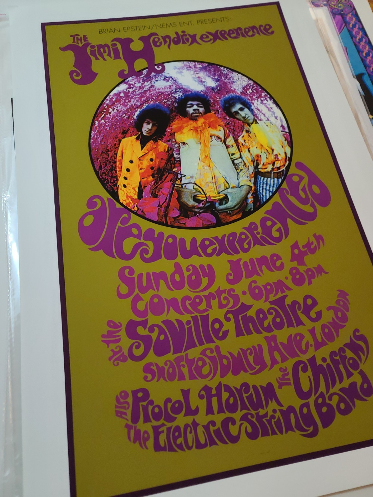 The Jimi Hendrix Experience Saville Theatre 1967 LOST Concert Poster
