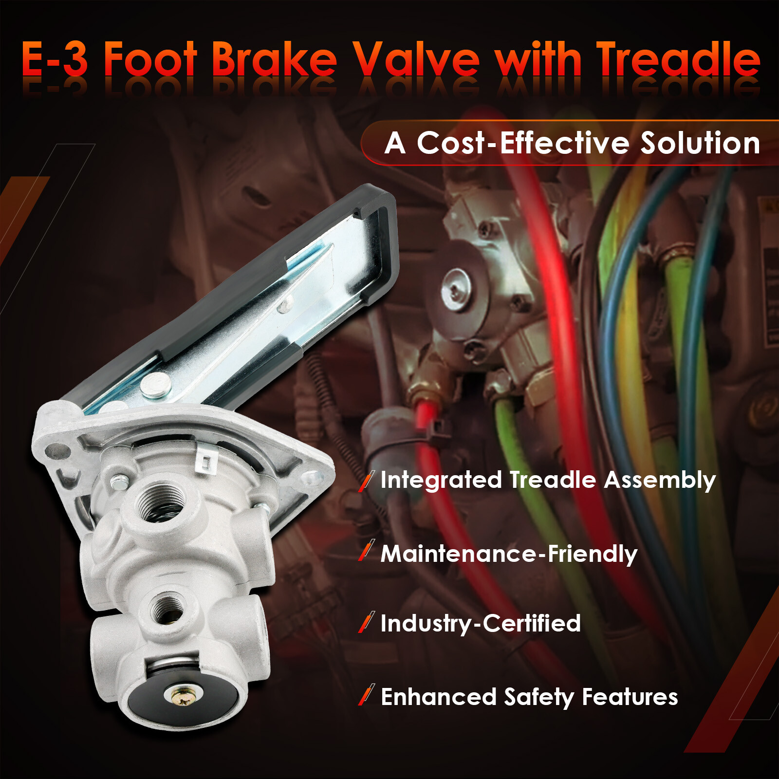 E-3 Single Circuit Foot Brake Control Valve For Haldex Bendix Automann KN22100