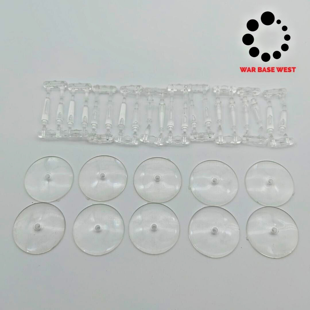 Lot Of 10 32mm Small Flying Bases + Stems Used For Warhammer 40k & AoS GW Games