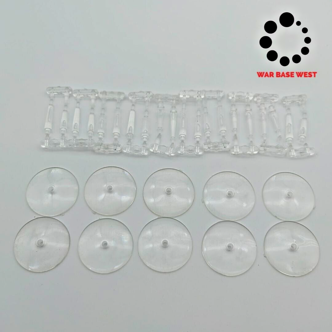 Lot Of 10 32mm Small Flying Bases + Stems Used For Warhammer 40k & AoS GW Games