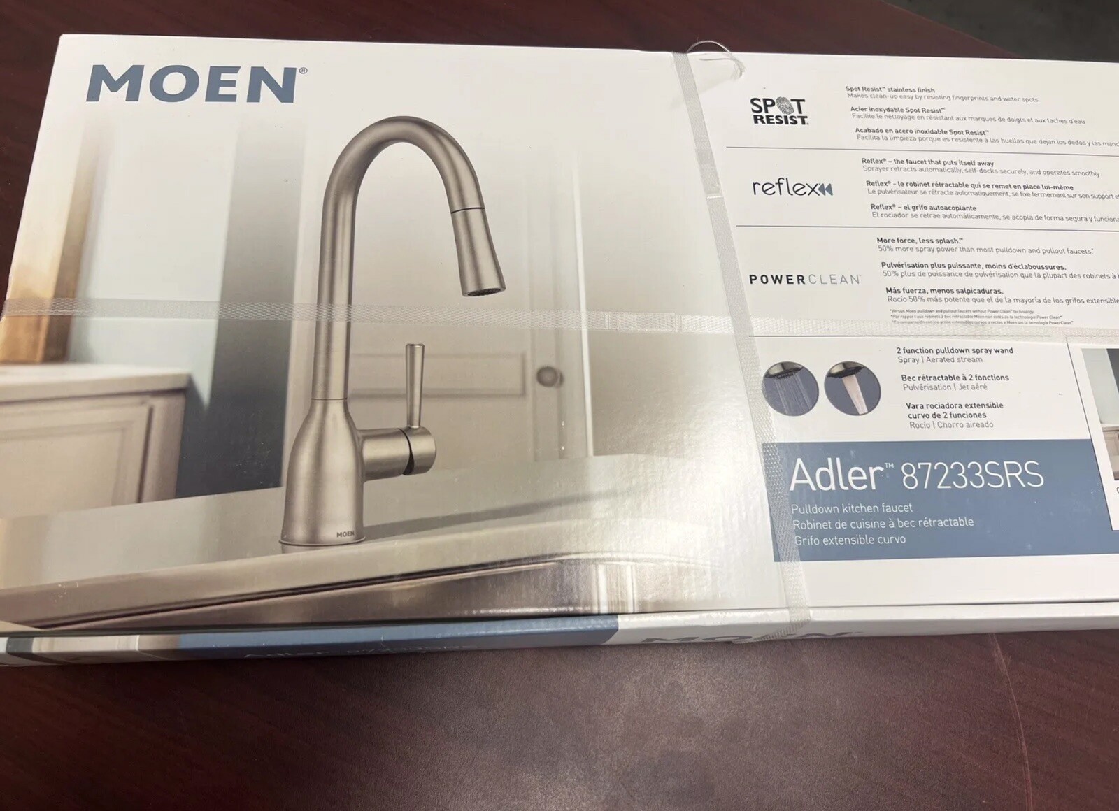 Moen Adler Kitchen Faucet 87233SRS Spot Resist Stainless Steel