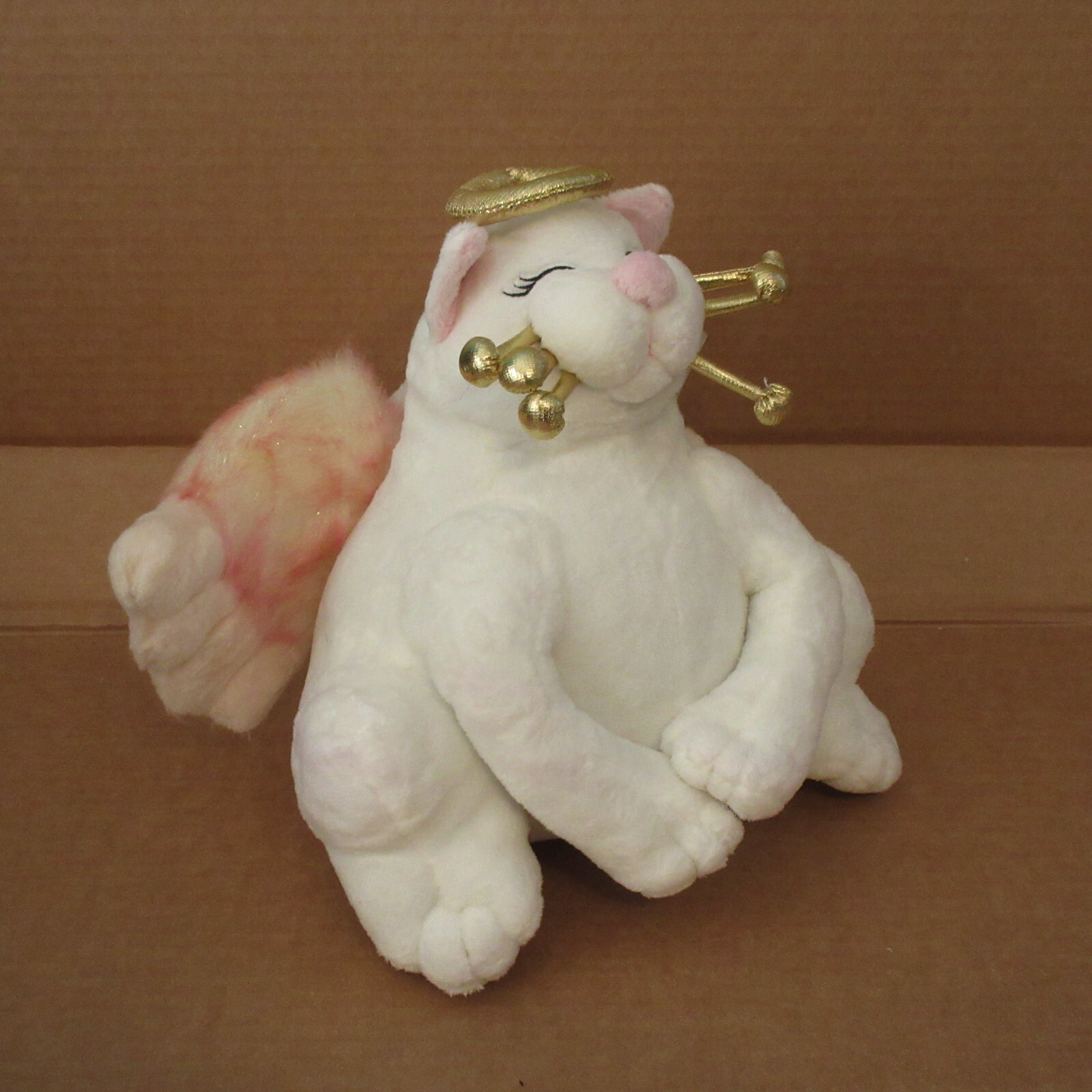 Vtg WhimsiClay Whimsy Clay Amy Lacombe ~10" ANGELICA Fancy Felines Plush Stuffed