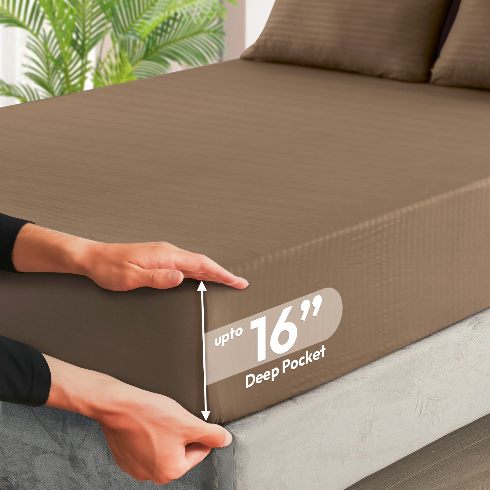 4 Piece Bed Sheet Set Deep Pocket 1800 Series Hotel Bed Sheet Microfiber Comfort