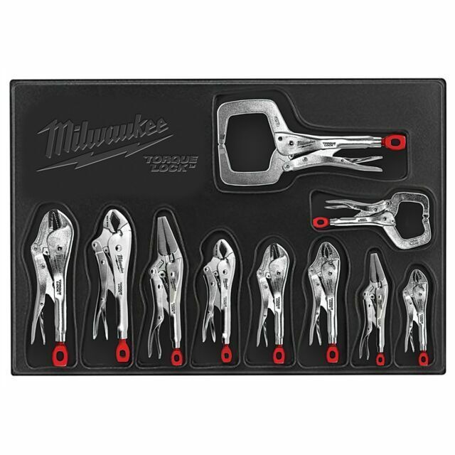 Milwaukee 48-22-3690 10 Pc TORQUE LOCK Locking Pliers Kit